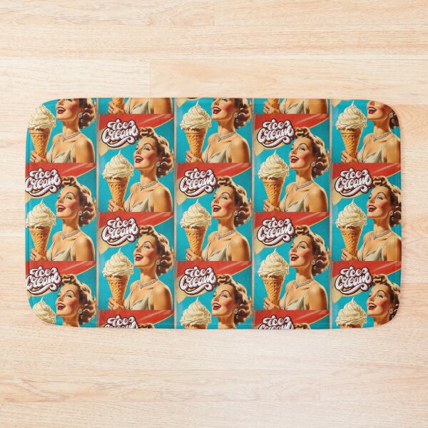 Item preview, 1950s style icream  food poster pinup sign vintage classic design designed and sold by Vintage Designs +.