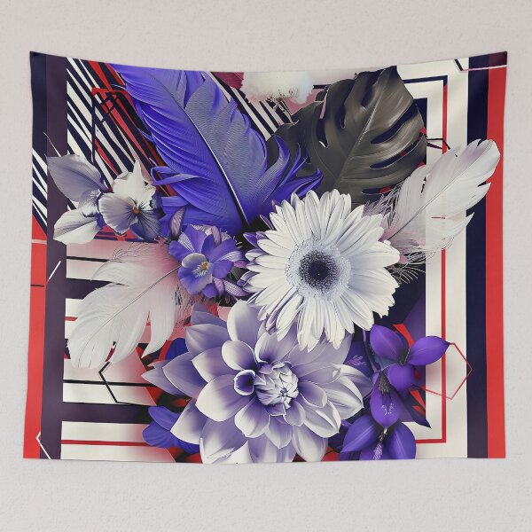 Artikelvorschau, Atemberaubendes geometrisches Muster mit Blumen und Federn entworfen und verkauft von dcrc.