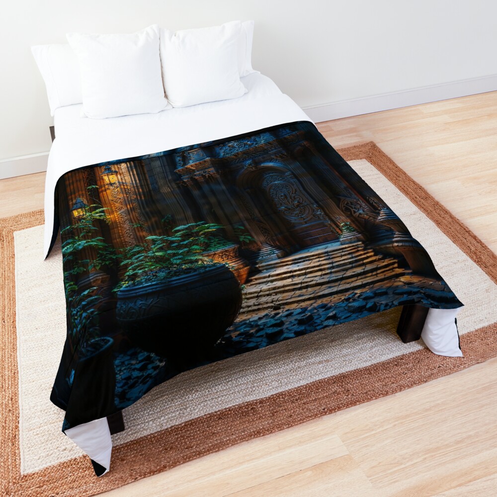 The Old Mansion Enchanting AI Concept Mystical Art by Xzendor7 Decorative Comforter