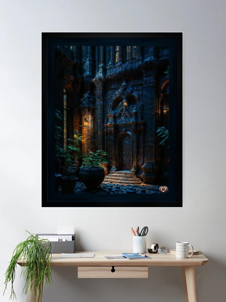 The Old Mansion Enchanting AI Concept Mystical Art by Xzendor7 Room Decor Poster Art Print