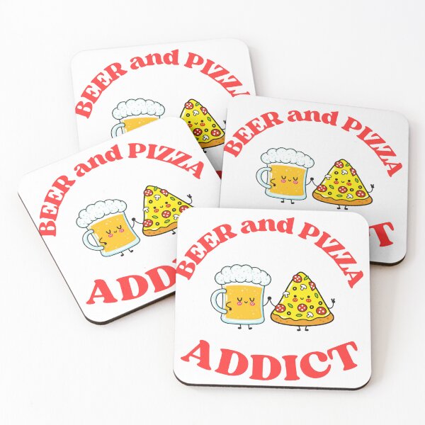 Item preview, Beer and pizza addict designed and sold by LorenzoArtZa.