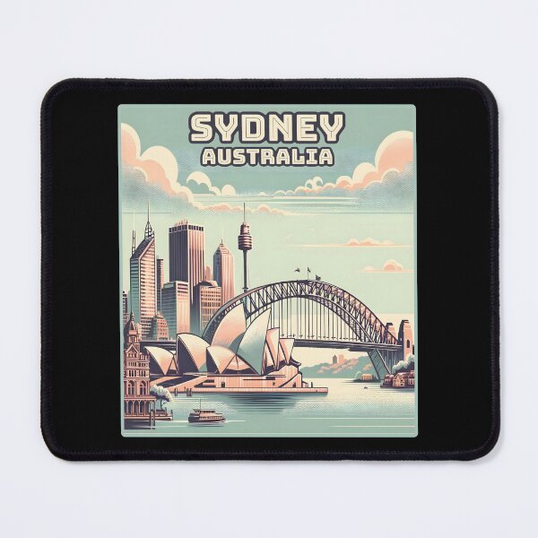Item preview, Vintage retro Sydney Australia Landmark Skyline. designed and sold by Unitepeople.