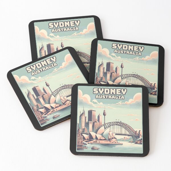 Item preview, Vintage retro Sydney Australia Landmark Skyline. designed and sold by Unitepeople.