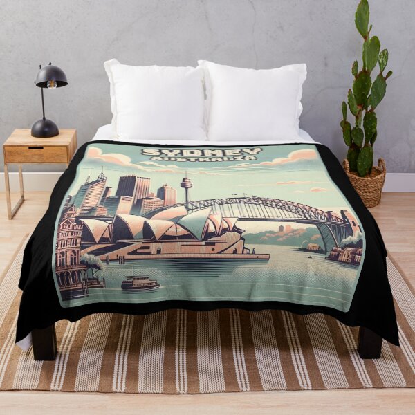 Item preview, Vintage retro Sydney Australia Landmark Skyline. designed and sold by Unitepeople.