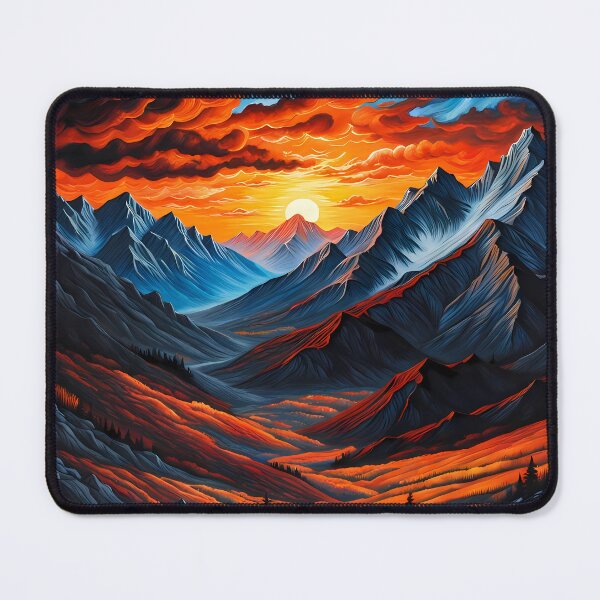 Item preview, Vibrant Mountain Sunset, Ai Generated Art designed and sold by ACC .