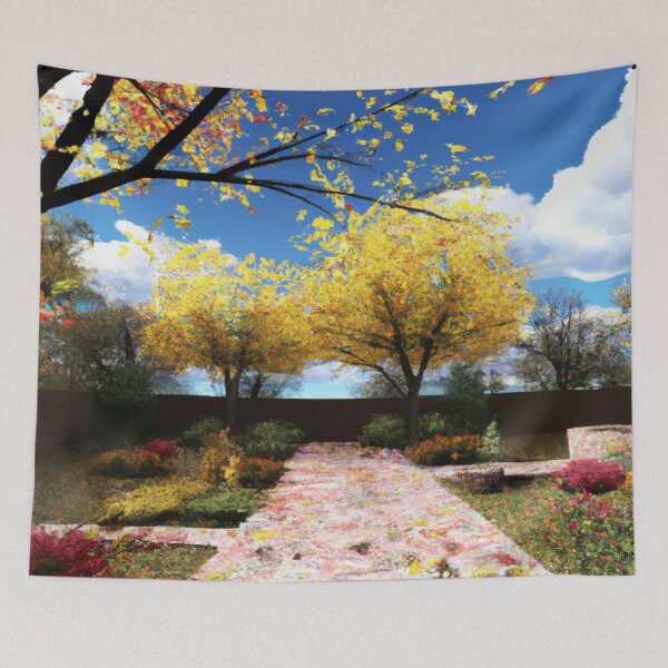 Item preview, Our House Garden in Autumn's Embrace designed and sold by jackbermess.
