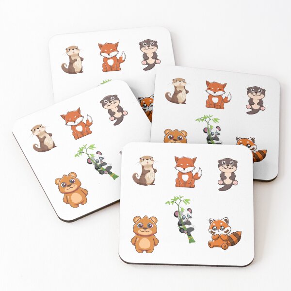 Item preview, cute happy wild animals designed and sold by huape.