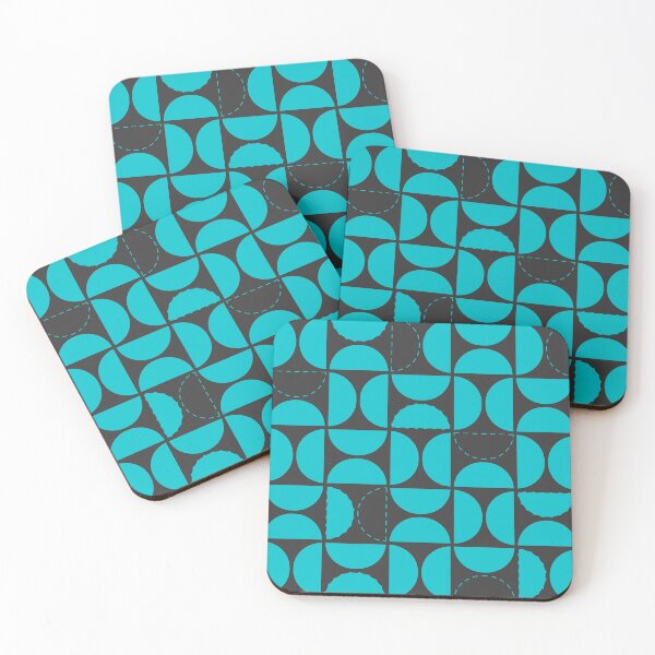Item preview, abstract semi-circle pattern blue designed and sold by tristanmillward.