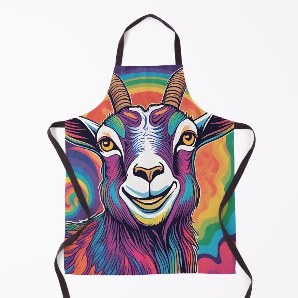 Item preview, Psychedelic smiling gaot designed and sold by Vilemo.