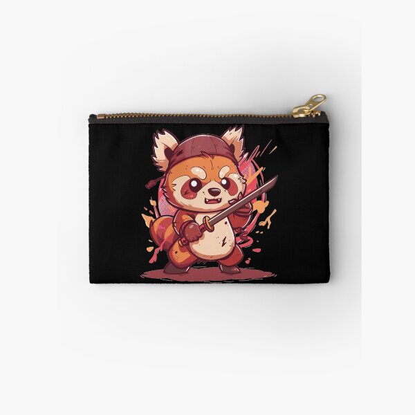 Item preview, Kawaii Samurai Red Panda with sword  designed and sold by MilkyBerryShop.