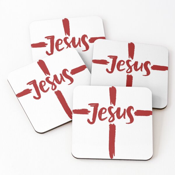 Item preview, Red cross with Jesus inscription. designed and sold by EternalRock.