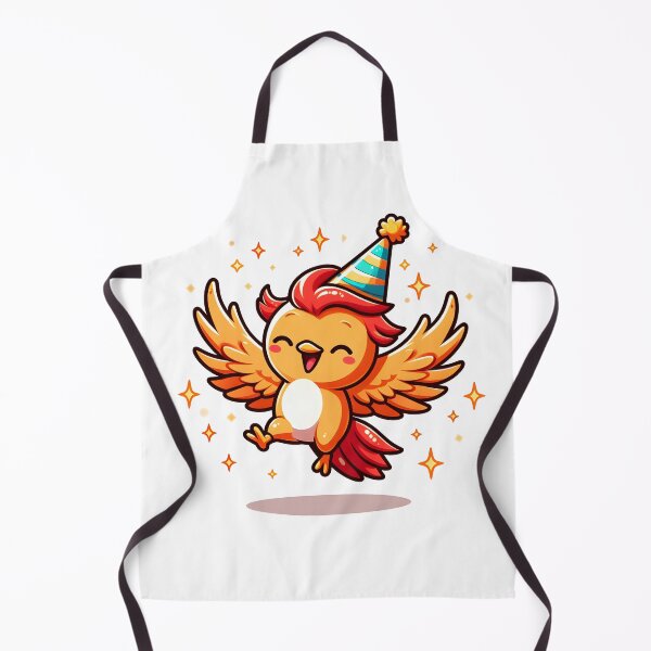 Item preview, Kawaii Cheerful Phoenix With A Party Hat designed and sold by CanvasCutie.