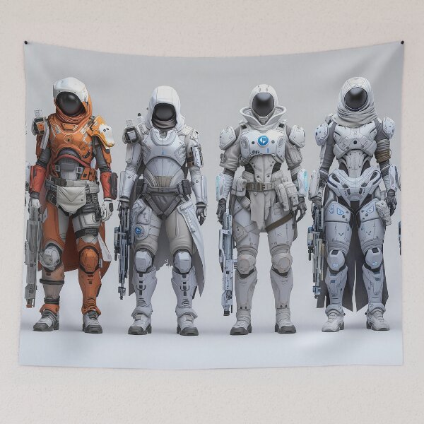Item preview, Galactic Defenders - Futuristic Space Heroes designed and sold by Asymoney.