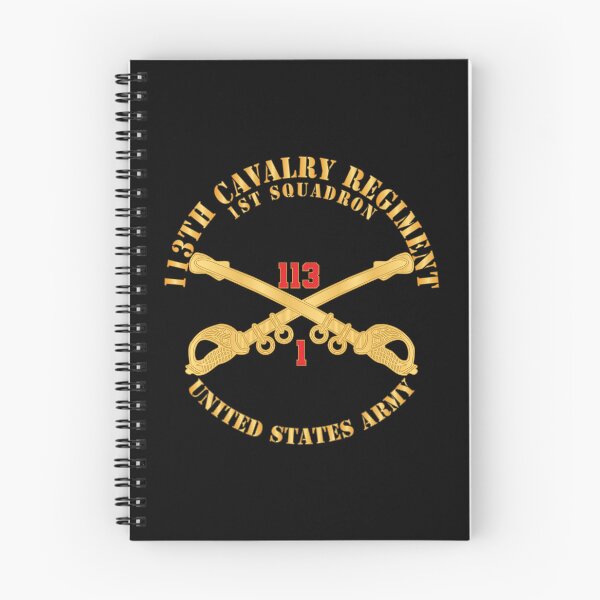 Item preview, 113th Cavalry Regiment - Cav Br - 1st Squadron w Red Regt Txt X 300 designed and sold by Military Insignia Products.