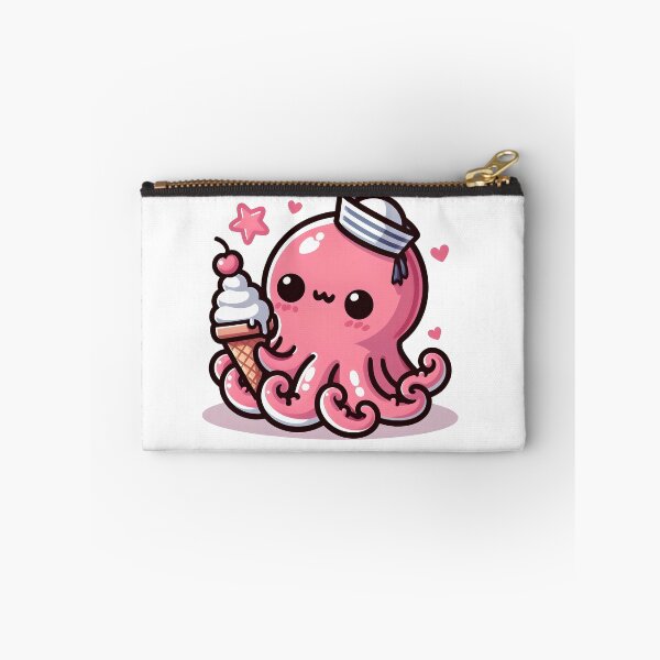 Item preview, Kawaii Blushing Kraken With A Cute Sailor Hat designed and sold by CanvasCutie.