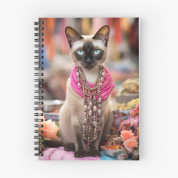 Item preview, Siamese Cat in a Thai Market designed and sold by ThisWayUpAr.