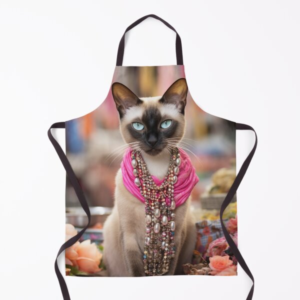 Item preview, Siamese Cat in a Thai Market designed and sold by ThisWayUpAr.
