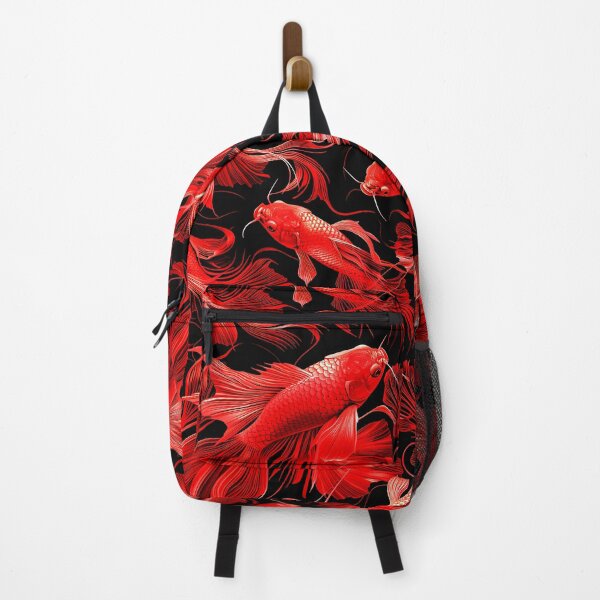 Item preview, Dynamic Red Fish Design, Illustration Design, Beautiful Deep Red designed and sold by CanvasCult.