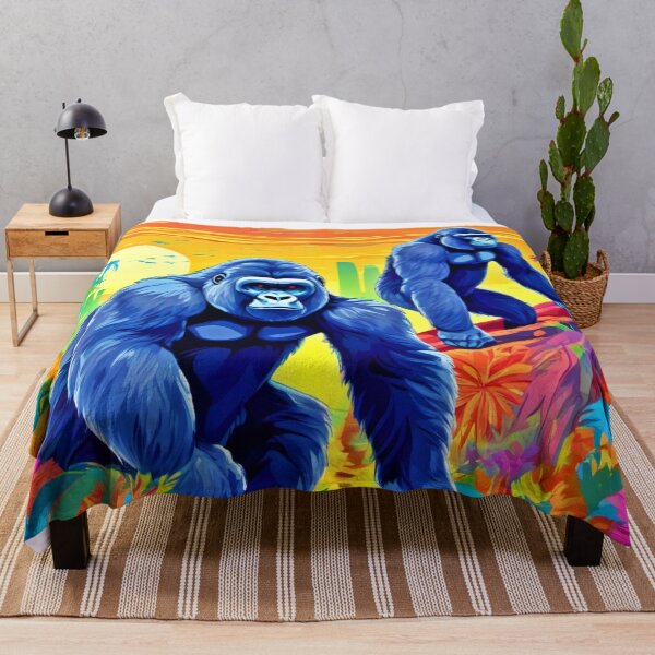 Item preview, Colorful Gorillas Art designed and sold by Health And Fitness Posts e-Store.