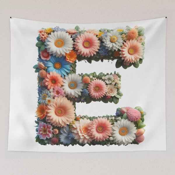 Item preview, Letter “E” containing flowers designed and sold by yeekazar.