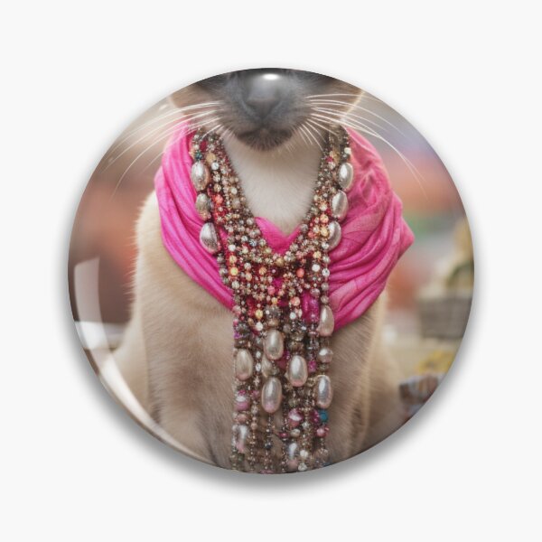 Item preview, Siamese Cat in a Thai Market designed and sold by ThisWayUpAr.
