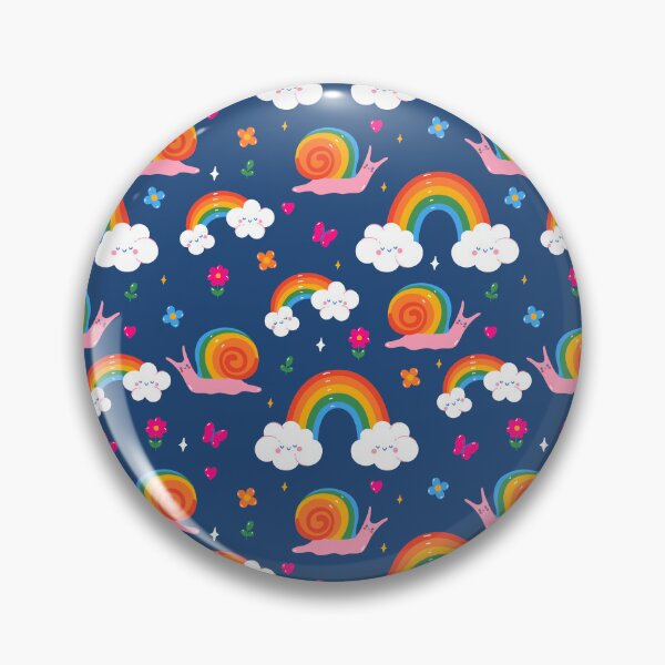 Item preview, pattern with snails and rainbows designed and sold by burbura.