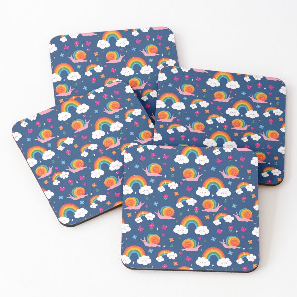 Item preview, pattern with snails and rainbows designed and sold by burbura.