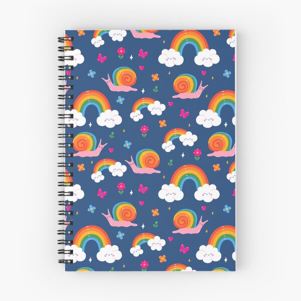 Item preview, pattern with snails and rainbows designed and sold by burbura.