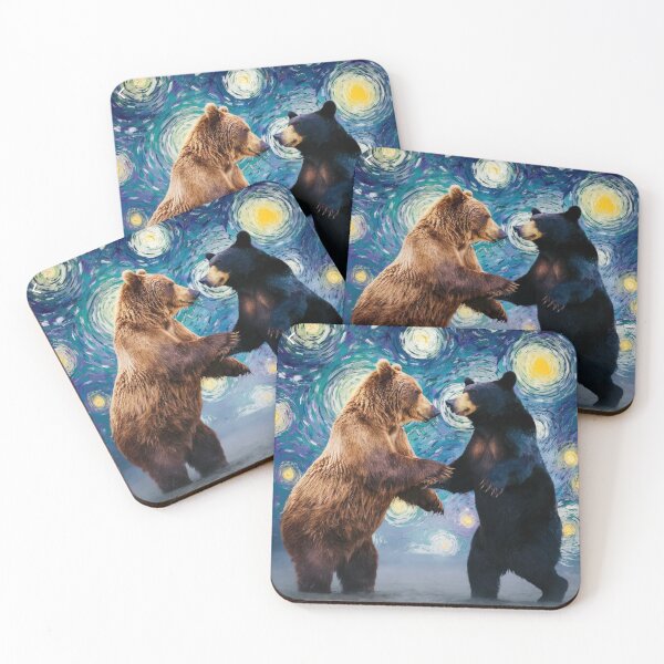 Item preview, Cute Grizzly Bear and Black Bear Dancing Zoo Pals designed and sold by sportsimpact.