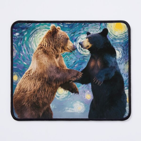 Item preview, Cute Grizzly Bear and Black Bear Dancing Zoo Pals designed and sold by sportsimpact.