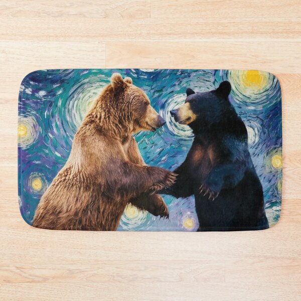 Item preview, Cute Grizzly Bear and Black Bear Dancing Zoo Pals designed and sold by sportsimpact.