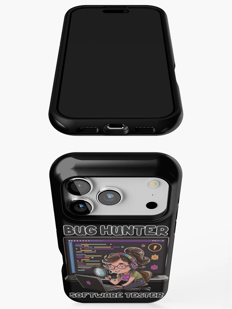 Thumbnail 3 of 4, iPhone Case, Bug Hunter Software Tester designed and sold by softwaretesting.