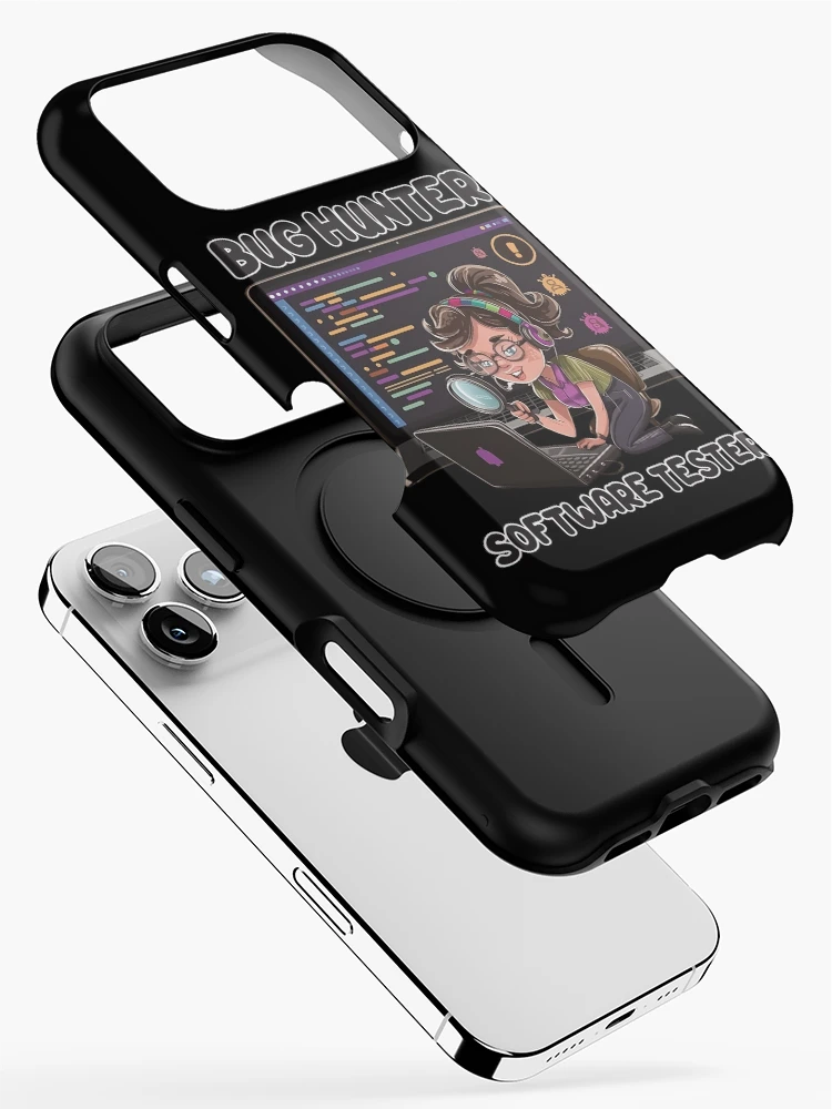 Thumbnail 2 of 4, iPhone Case, Bug Hunter Software Tester designed and sold by softwaretesting.