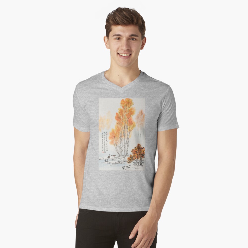 Item preview, V-Neck T-Shirt designed and sold by mingjan.