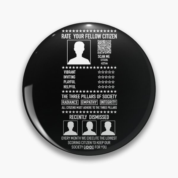 Item preview, Dystopian Future Totalitarian Citizen Rating Rate Me Joke Meme designed and sold by MerchStudy.