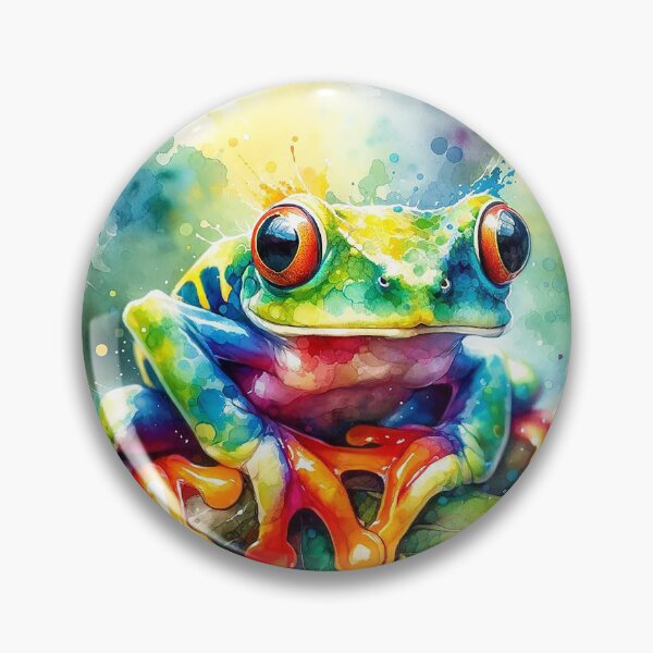 Item preview, Colorful paint splash frog designed and sold by Cerberus-Art.