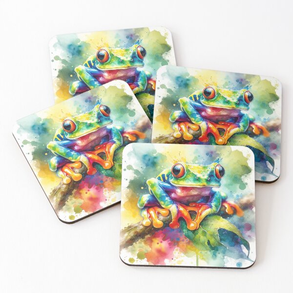 Item preview, Colorful paint splash frog designed and sold by Cerberus-Art.