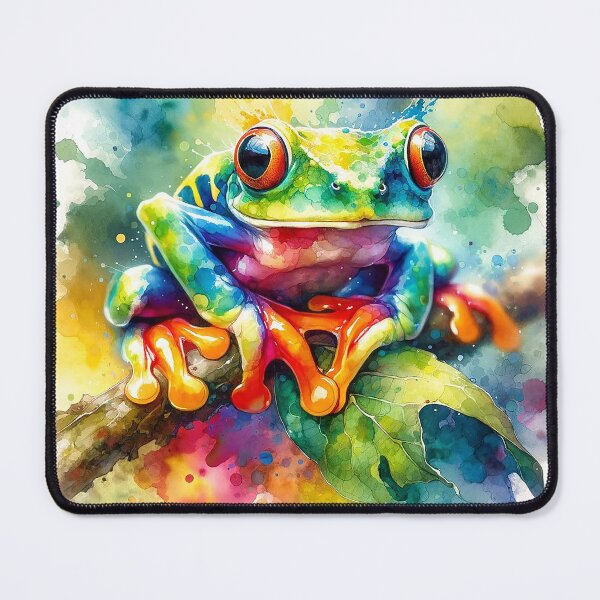 Item preview, Colorful paint splash frog designed and sold by Cerberus-Art.