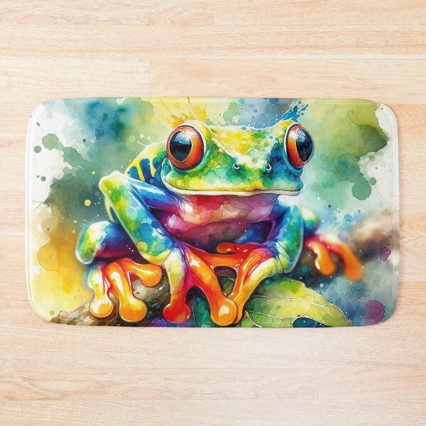 Item preview, Colorful paint splash frog designed and sold by Cerberus-Art.