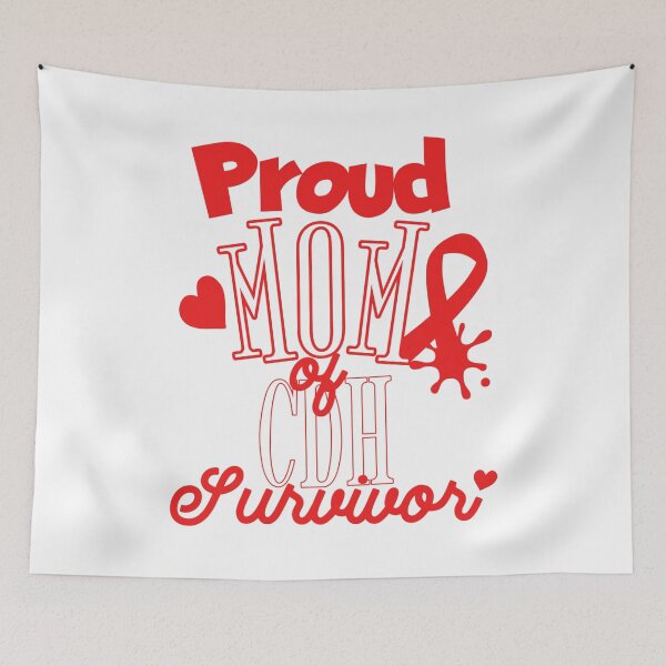 Item preview, CDH Awareness Go Red In February Proud Mom Of CDH Survivor designed and sold by Nicole Creates.