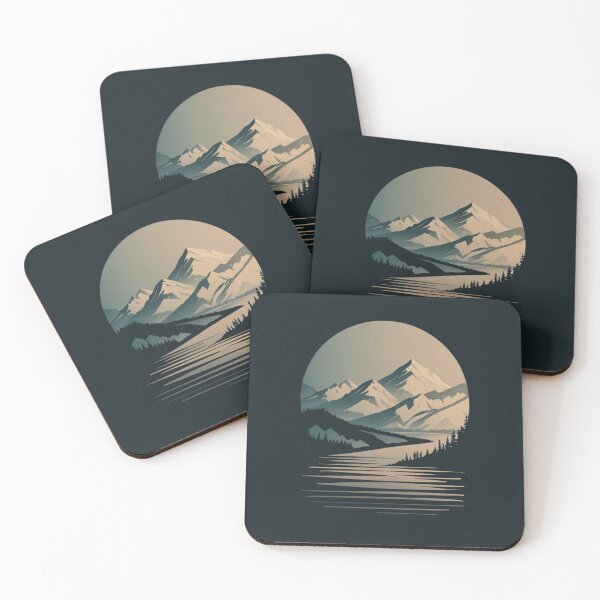 Item preview, Mountain River Landscape designed and sold by Sketch-Shack.