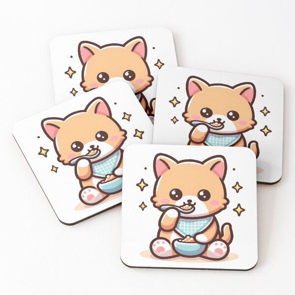 Item preview, Kawaii Kitten With Bib designed and sold by CanvasCutie.