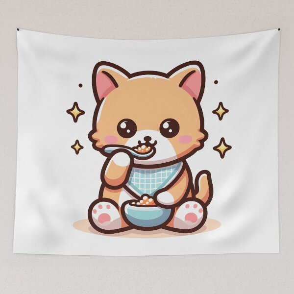 Item preview, Kawaii Kitten With Bib designed and sold by CanvasCutie.