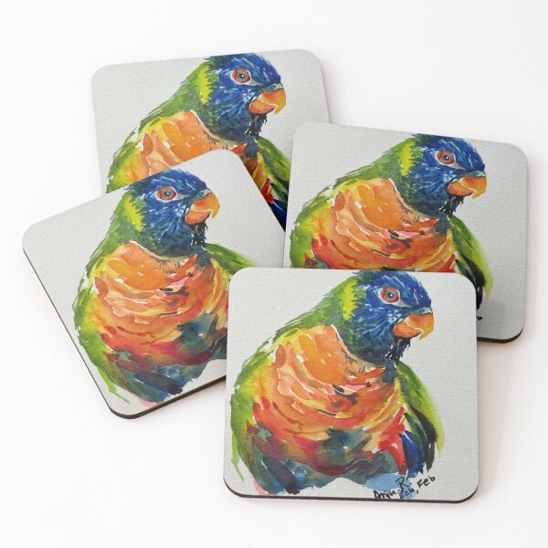 Item preview, Rainbow coloured bird designed and sold by AnjuPaintings.
