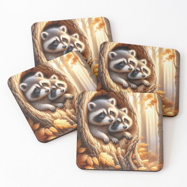 Item preview, Autumn whispers raccoons designed and sold by Cerberus-Art.