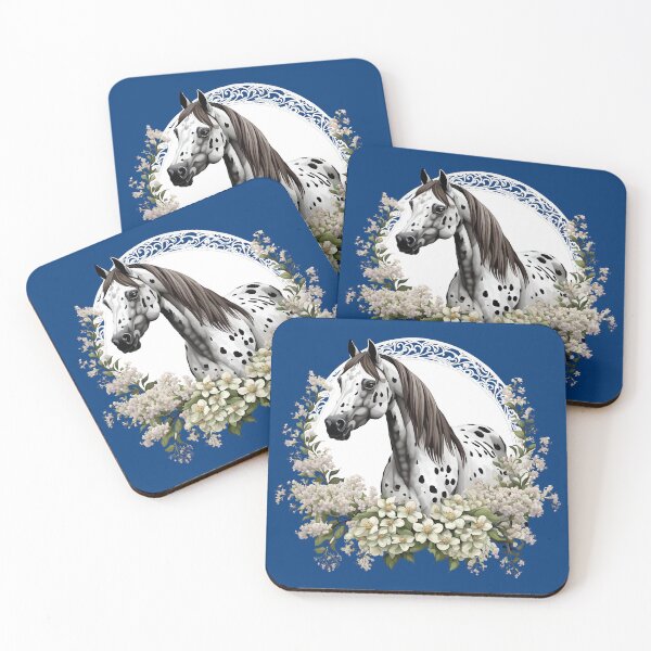 Item preview, Cartoon Tattoo Art Of Appaloosa With Border Of Syringa Flowers designed and sold by taiche.