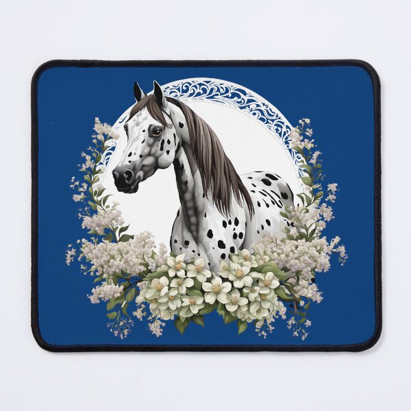 Item preview, Cartoon Tattoo Art Of Appaloosa With Border Of Syringa Flowers designed and sold by taiche.