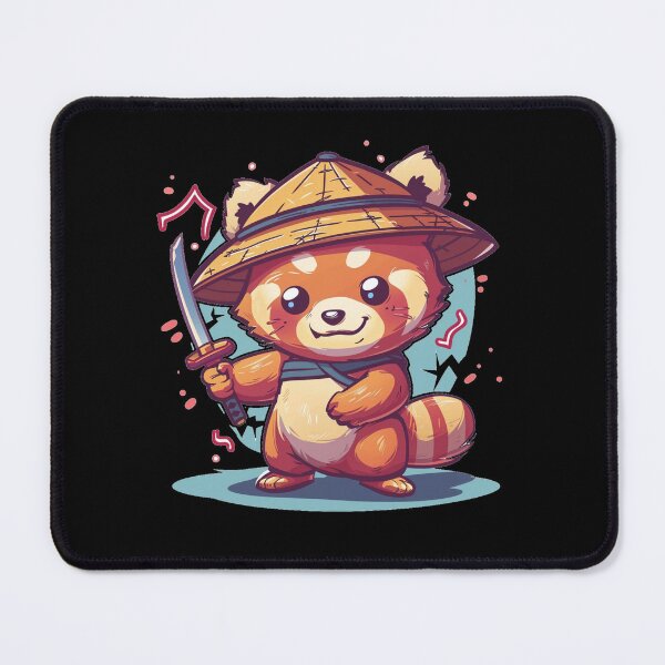 Item preview, Cute Samurai Red Panda with sword and electric designed and sold by MilkyBerryShop.