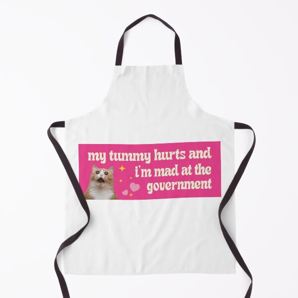 Item preview, My Tummy Hurts and I'm Mad at the Government Cat Bumper designed and sold by BUMPER-STICKERS.