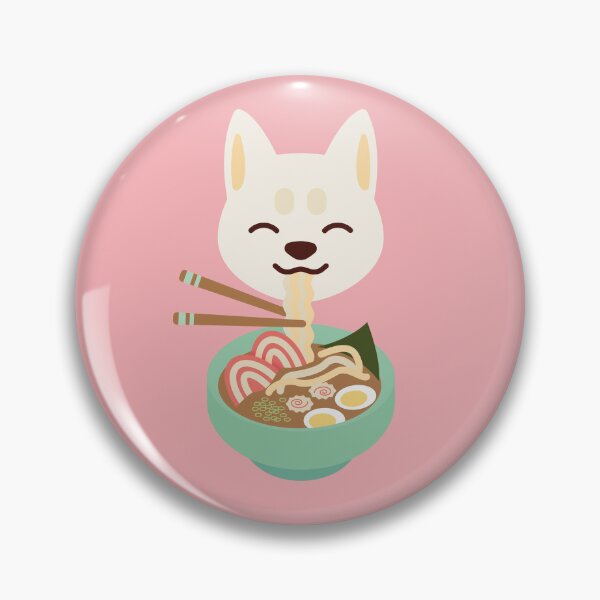Item preview, Cream Shiba Inu eats ramen designed and sold by MINIMOillu.